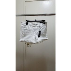 White American Eagle Low Rise Midi Shorts